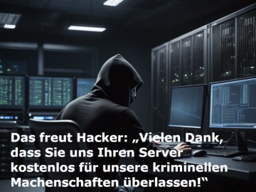 Hacker im Serverraum